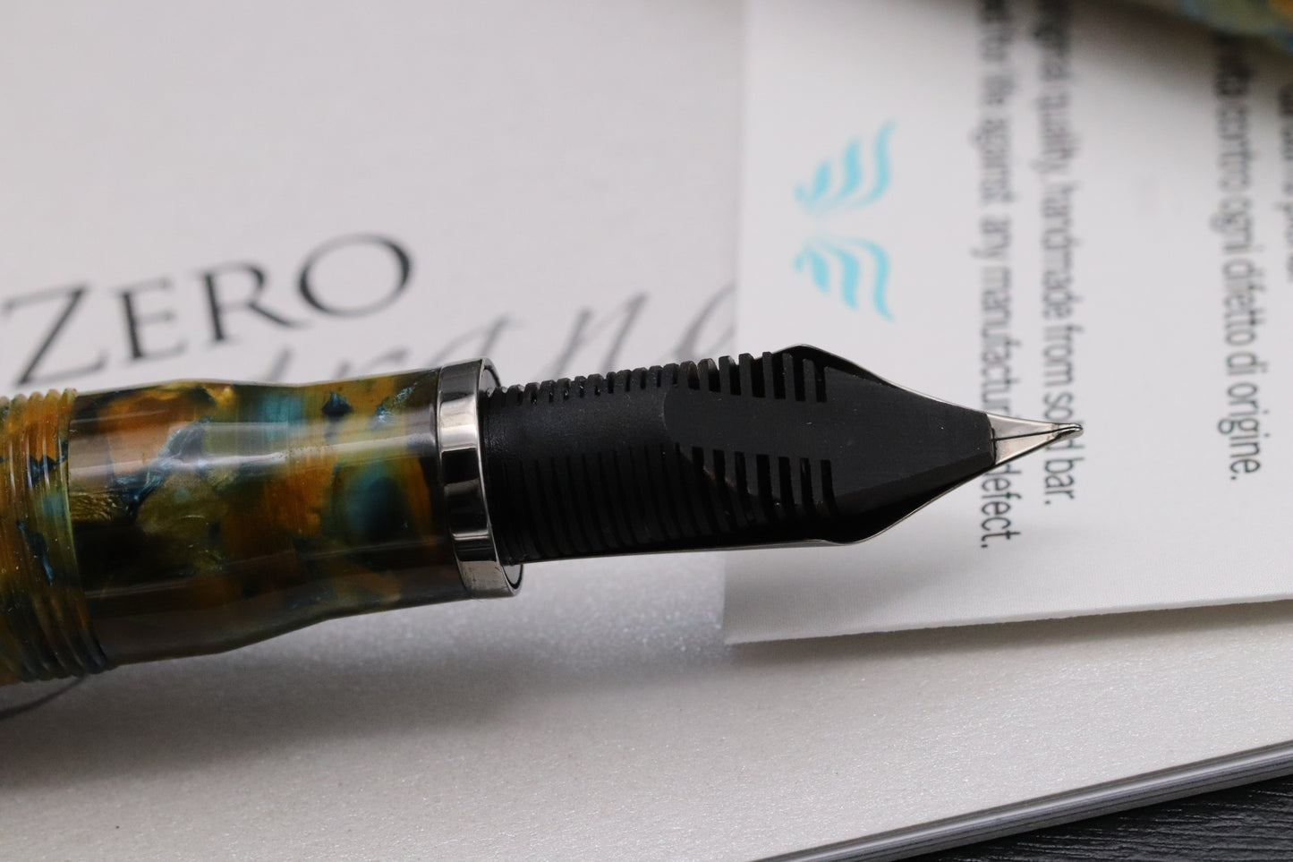 Leonardo Momento Zero Grande Girasole Ruthenium Fountain Pen - Extra Fine #8 Nib