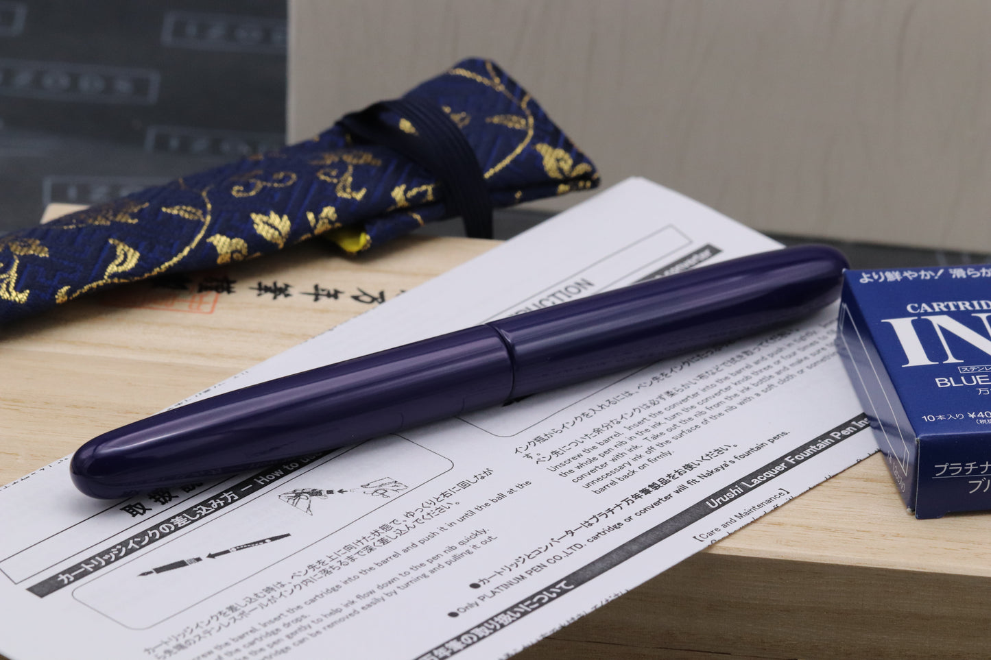 Nakaya Long Cigar Shobu Fountain Pen - Elastic Fine Nib - NEVER INKED