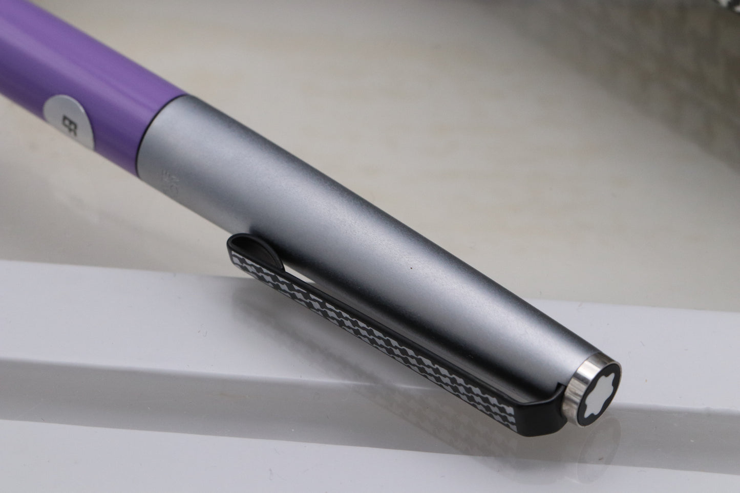 Montblanc Carrera Lilac Steel Fountain Pen, Ballpoint Pen and Pouch - UNUSED