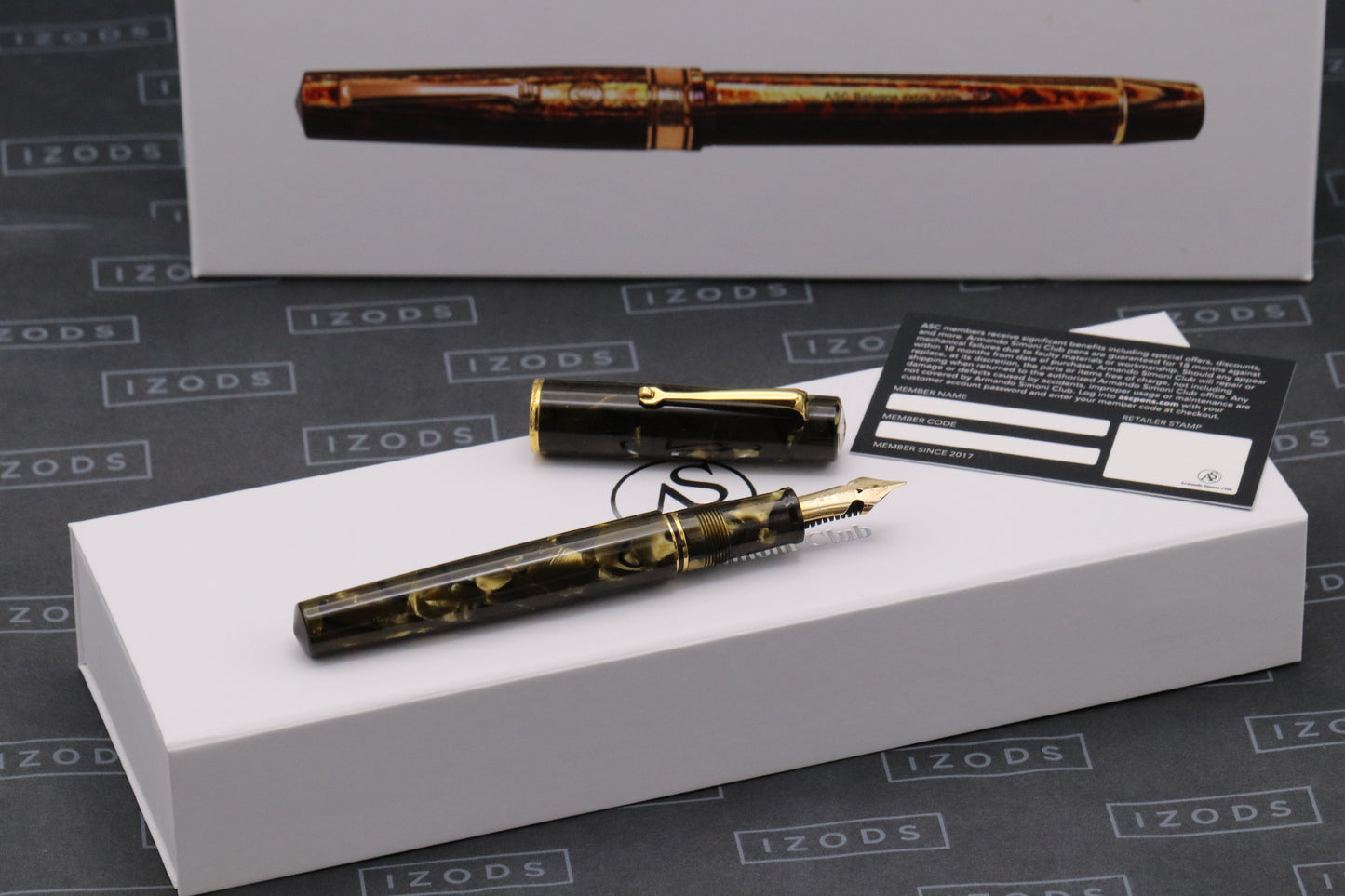 ASC Bologna Medio Autumn Celluloid Fountain Pen - Fitted with Nakaya Elastic Nib