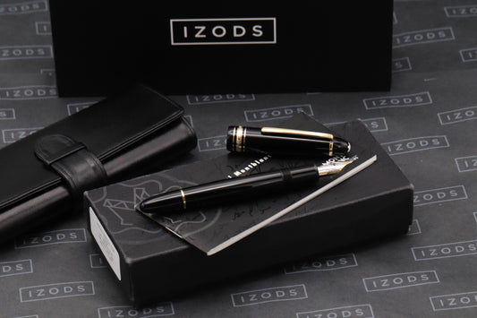 Montblanc Meisterstuck 147 Traveller Gold Coated Fountain Pen with Pouch