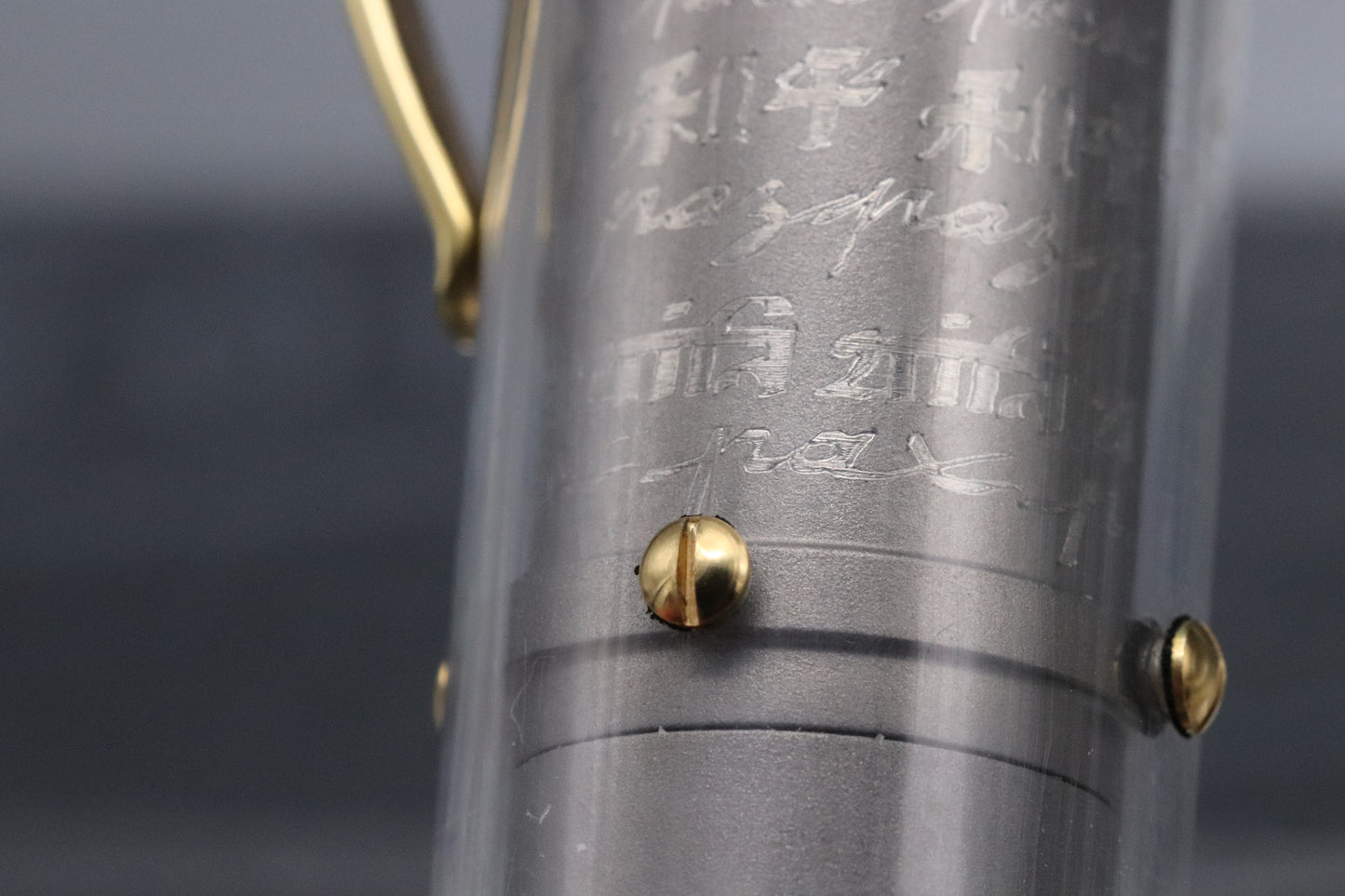 Omas Harmonia Mundi Titanium Gold Limited Edition Fountain Pen - NEVER INKED