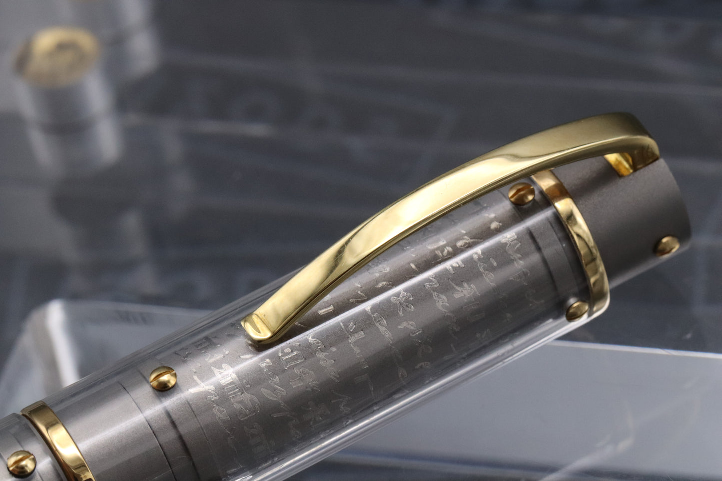 Omas Harmonia Mundi Titanium Gold Limited Edition Fountain Pen - NEVER INKED