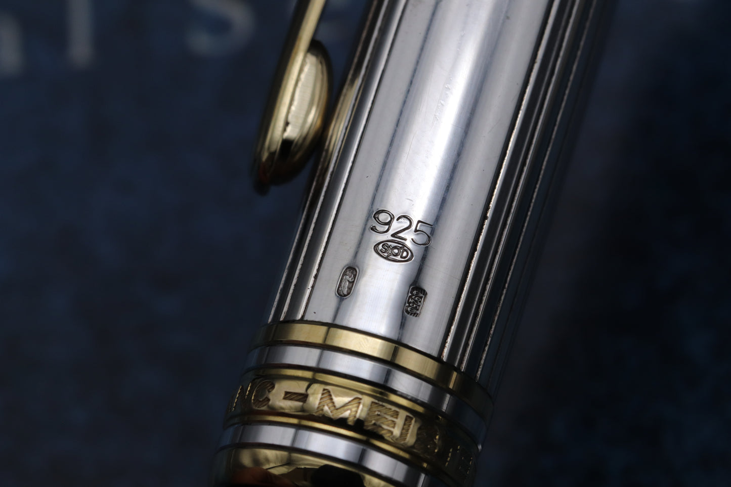 Montblanc Meisterstuck 144 Classique AG925 Pinstripe Doue Fountain Pen