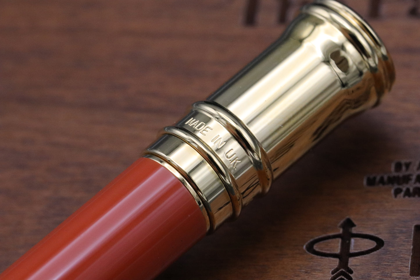 Parker Duofold Centennial Orange Fountain Pen and Mechanical Pencil Set - F Nib