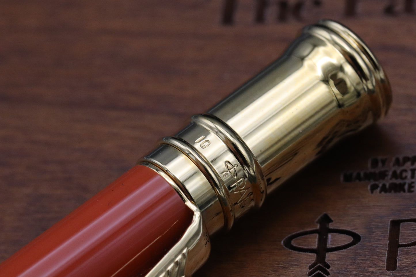 Parker Duofold Centennial Orange Fountain Pen and Mechanical Pencil Set - F Nib