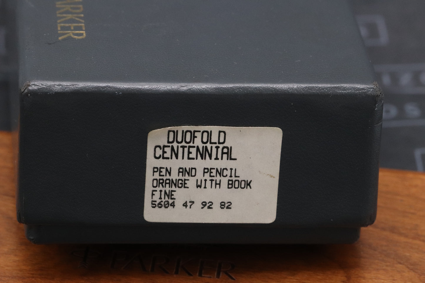 Parker Duofold Centennial Orange Fountain Pen and Mechanical Pencil Set - F Nib