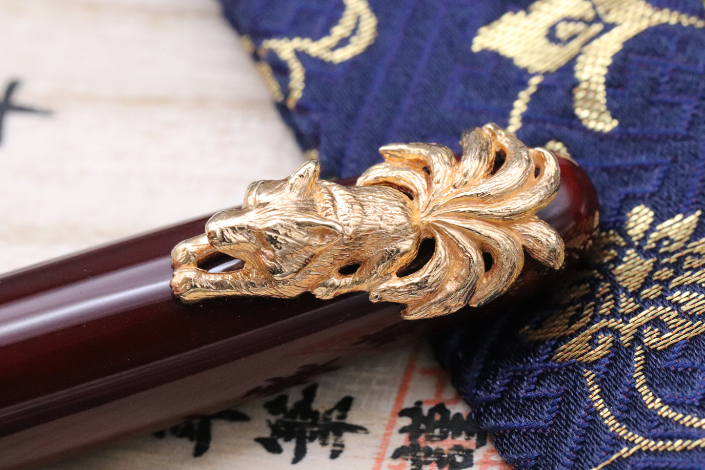Nakaya Portable Cigar Aka-Tamenuri Fountain Pen with Fox Stopper - Music Nib