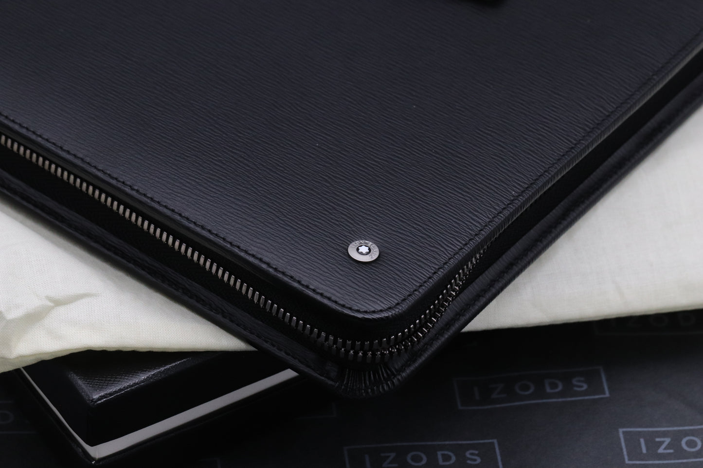 Montblanc Westside Black Leather A4 Organiser / Zip Up Folder - UNUSED