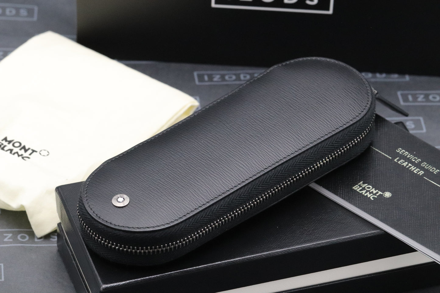 Montblanc Two Pen Westside Black Leather Pouch - UNUSED
