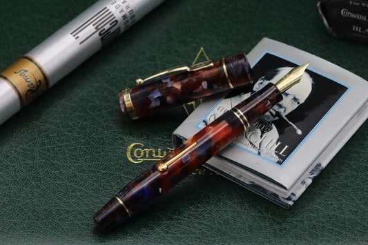 Conway Stewart Winston Churchill Sepia Blue Lever Fountain Pen