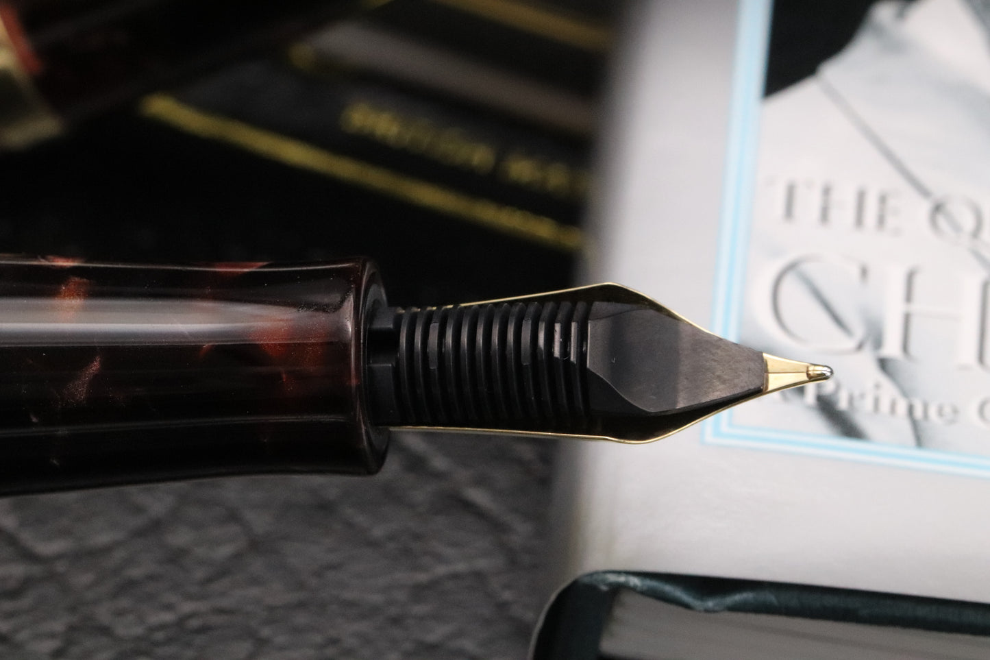 Conway Stewart Winston Churchill Rioja Resin Lever Fountain Pen