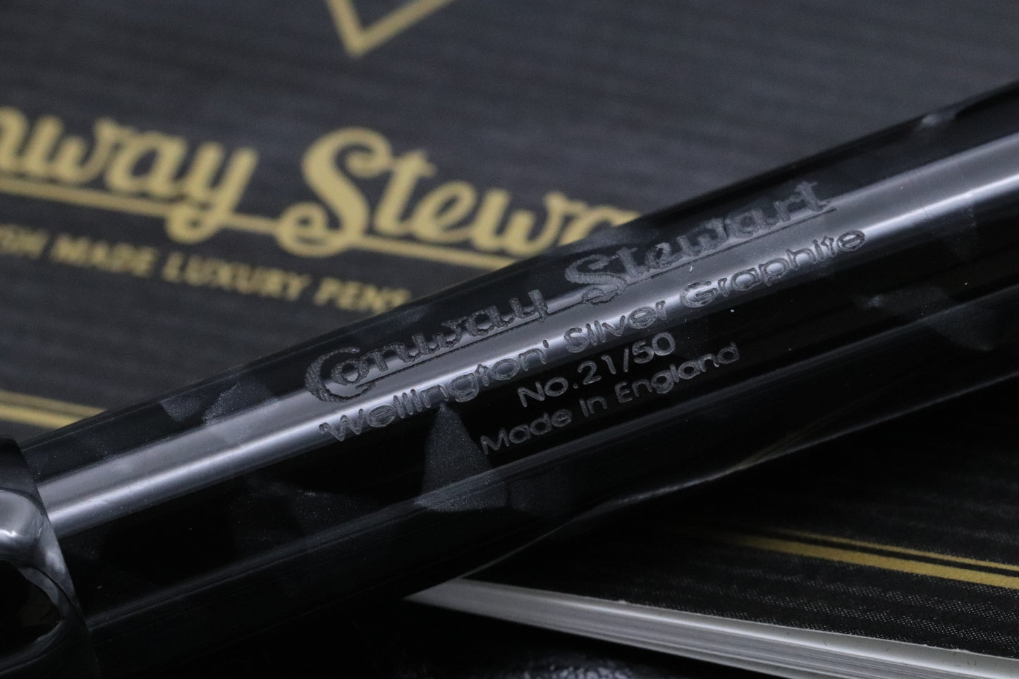 Conway Stewart Wellington Silver Graphite Limited Edition Fountain Pen