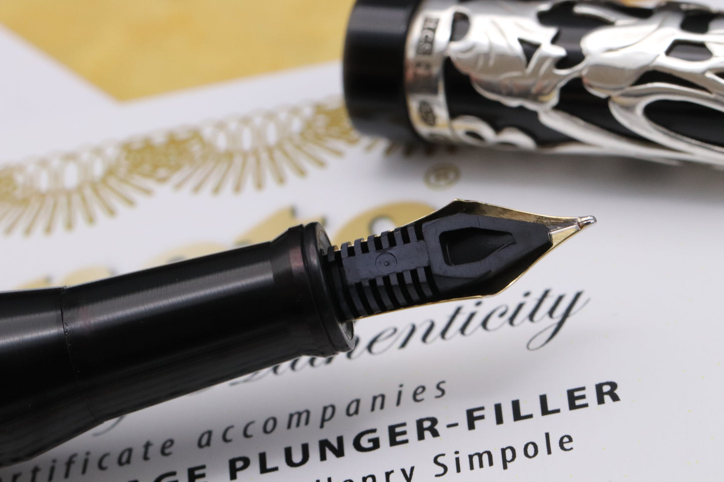 Onoto Heritage Sterling Silver Henry Simpole LE100 Plunger Filler Fountain Pen