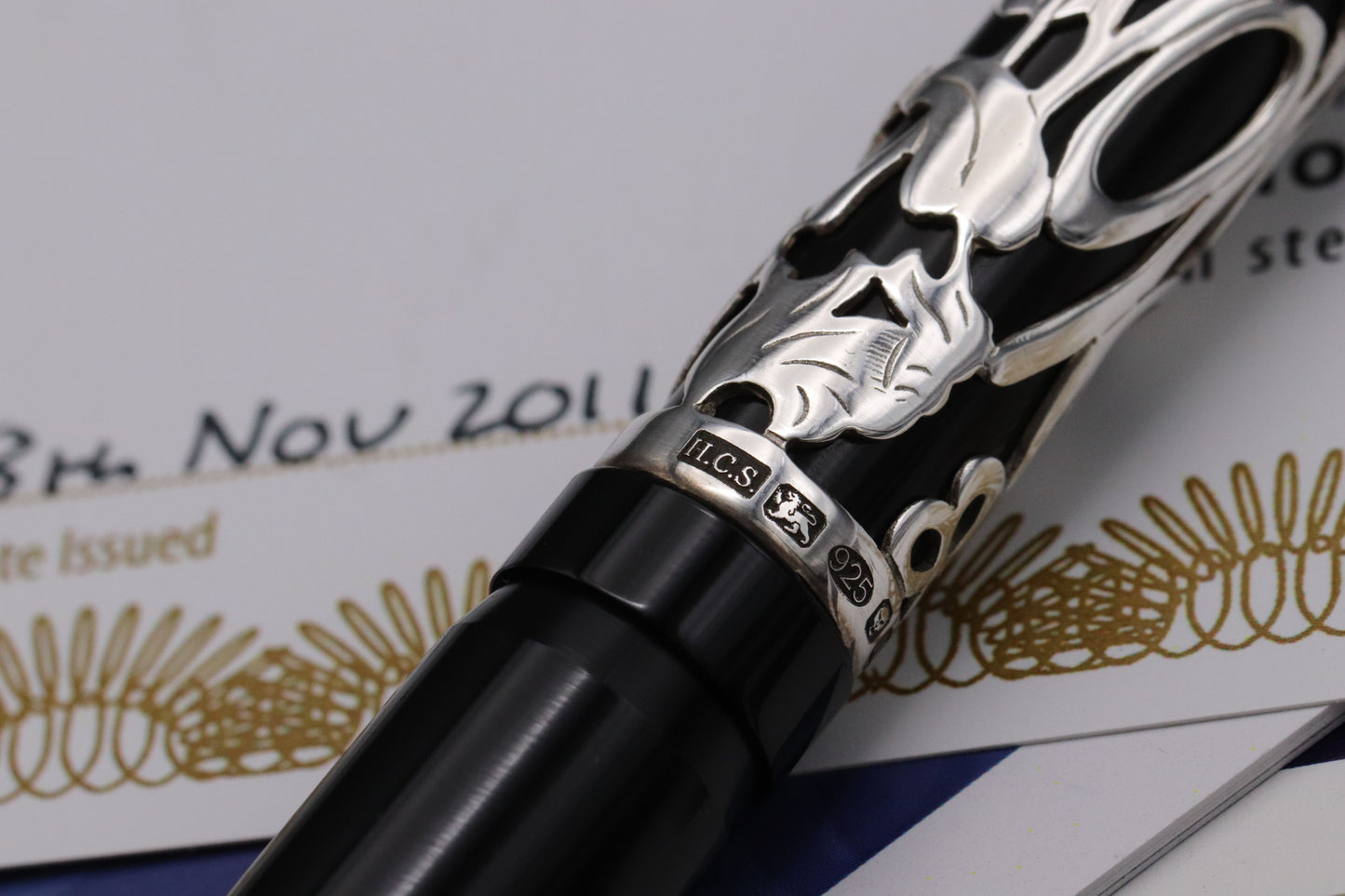 Onoto Heritage Sterling Silver Henry Simpole LE100 Plunger Filler Fountain Pen