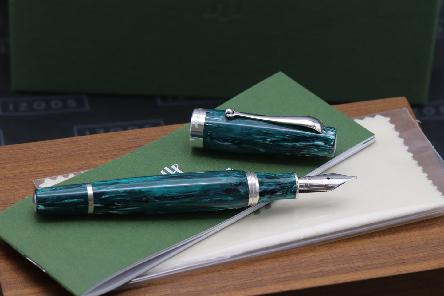 Montegrappa Mia Chrysocolla Fountain Pen - 1.1 Stub - 0/120