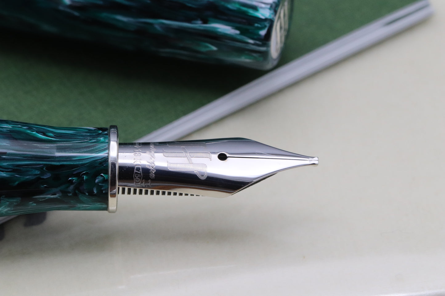 Montegrappa Mia Chrysocolla Fountain Pen - 1.1 Stub - 0/120