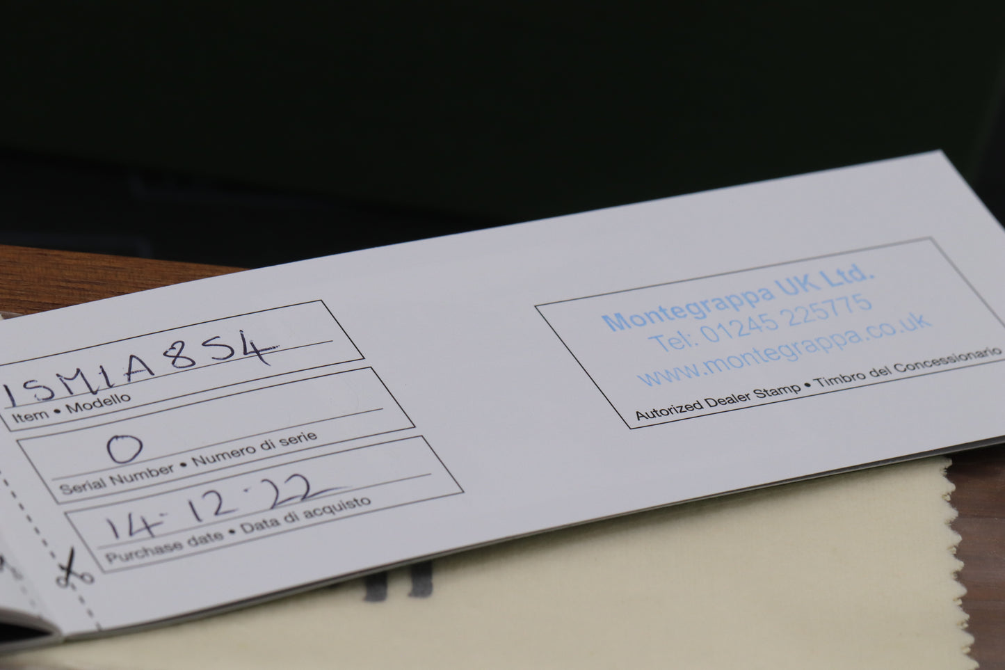 Montegrappa Mia Chrysocolla Fountain Pen - 1.1 Stub - 0/120