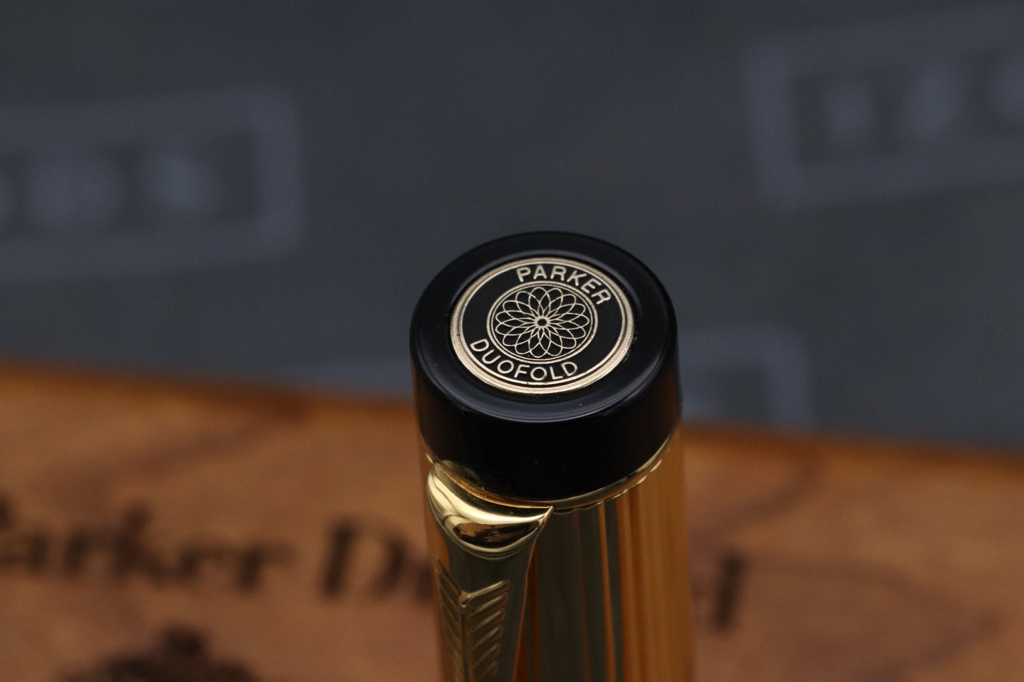 Parker Duofold International Godron Gold Fountain Pen - MK1 - 1991 - EF Nib