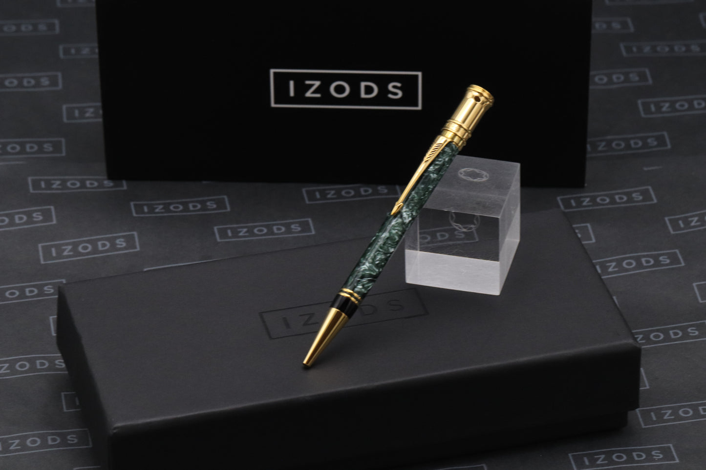 Parker Duofold International MKI Green Marble Ballpoint Pen - 1991