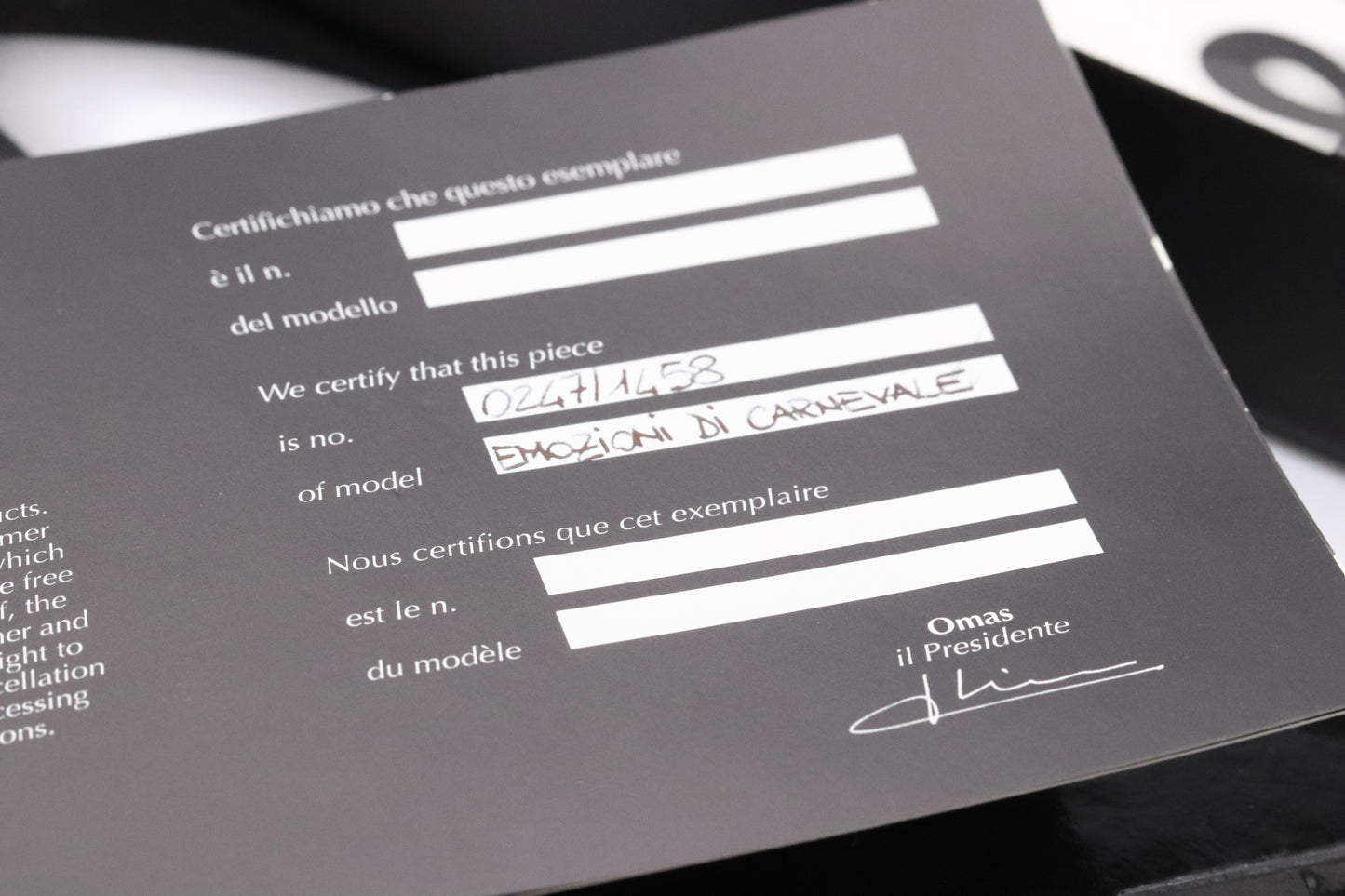 Omas Emozioni di Carnevale Limited Edition Fountain Pen