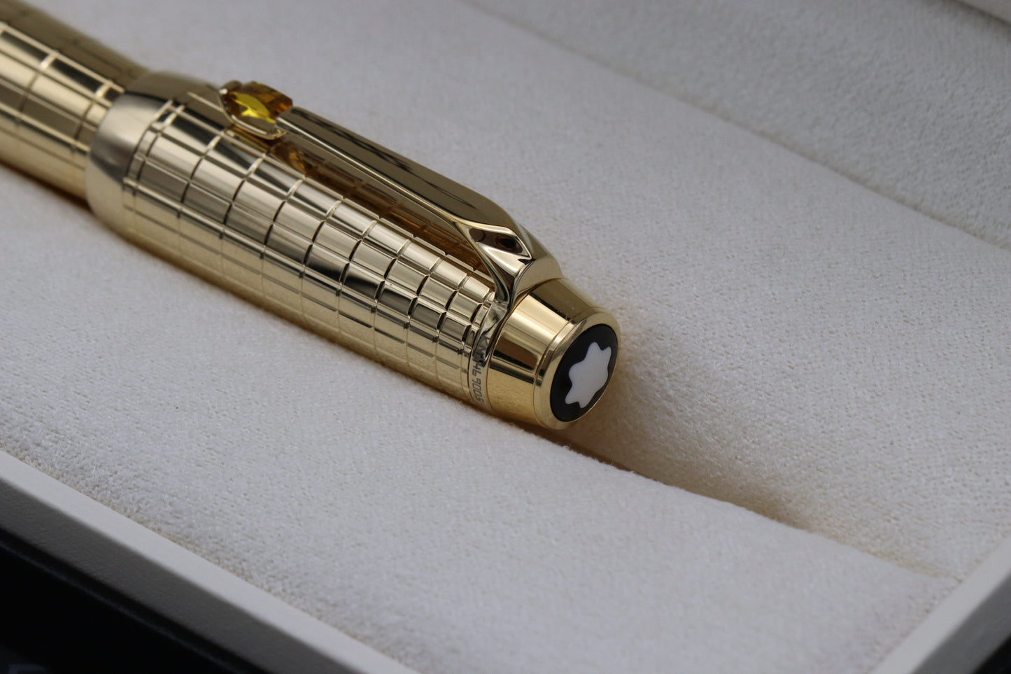 Montblanc Boheme Citrine Gold Plated Rollerball / Fineliner Pen