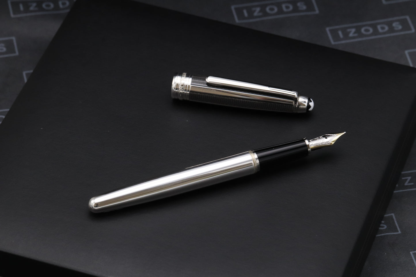 Montblanc Meisterstuck Classique Silver Fibre Guilloche Fountain Pen - EF Nib - NEVER INKED