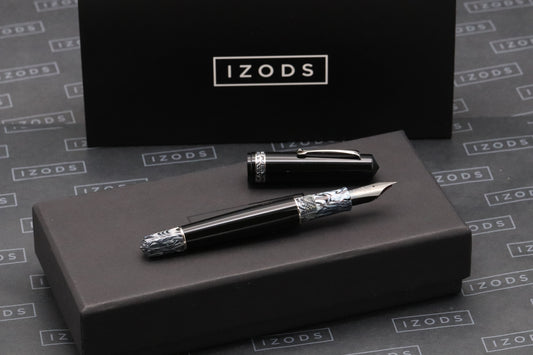 Leonardo MZ La Grande Ibrida Pearl Celluloid Fountain Pen - #8 Ti Bacas CI Nib