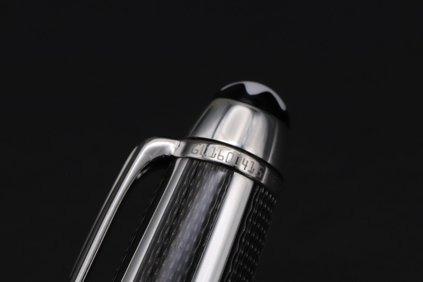 Montblanc Meisterstuck Classique Silver Fibre Guilloche Fountain Pen - EF Nib - NEVER INKED