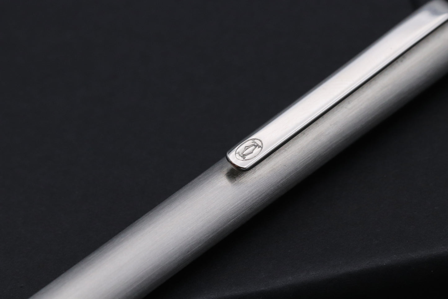 Cartier Santos de Cartier Brushed Steel Ballpoint Pen
