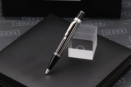 Montblanc Boheme Crystal Striped Sterling Silver Ballpoint Pen