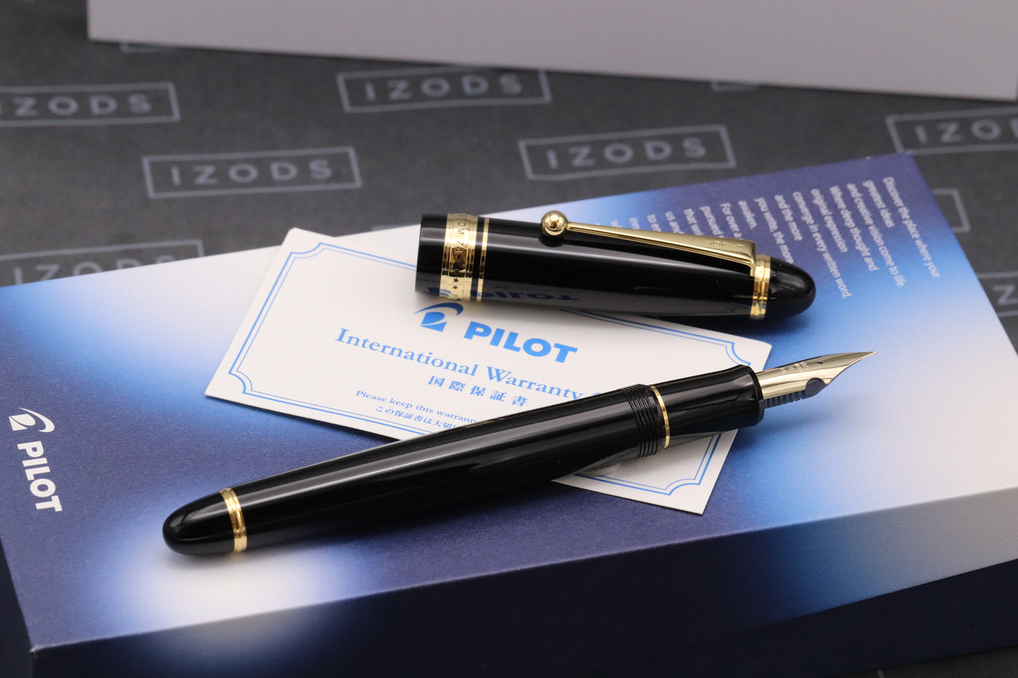 Pilot Custom 743 Black Fountain Pen - FA Nib