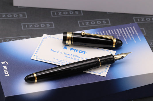 Pilot Custom 743 Black Fountain Pen - FA Nib