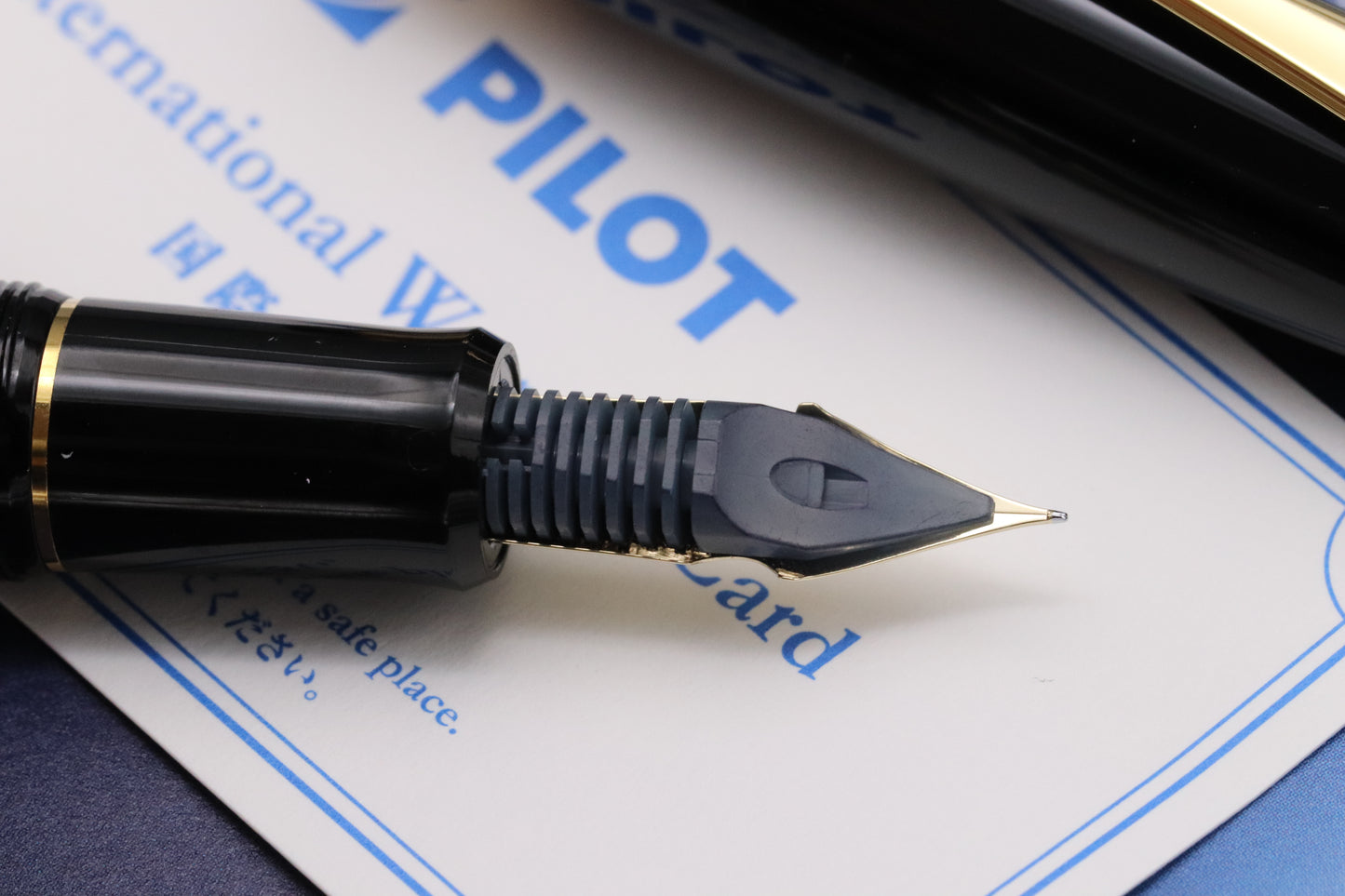 Pilot Custom 743 Black Fountain Pen - FA Nib