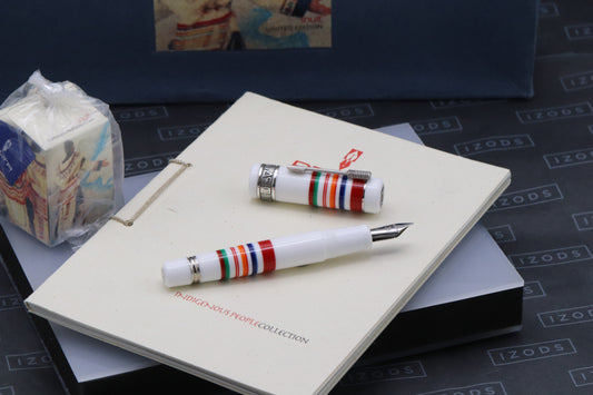 Delta Indigenous People Silver Inuit LE1576 Fountain Pen - UNUSED - Stub Nib