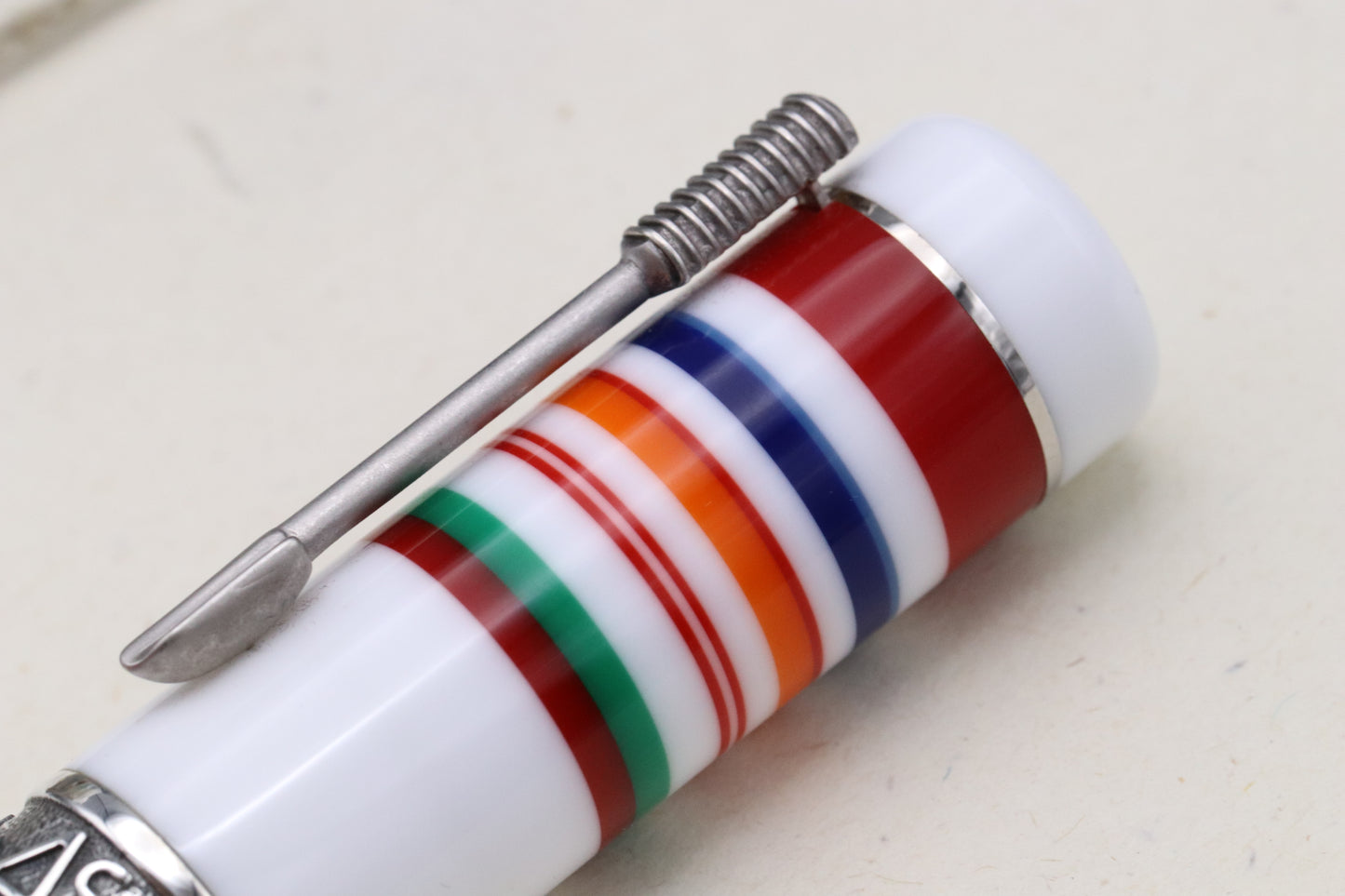 Delta Indigenous People Silver Inuit LE1576 Fountain Pen - UNUSED - Stub Nib