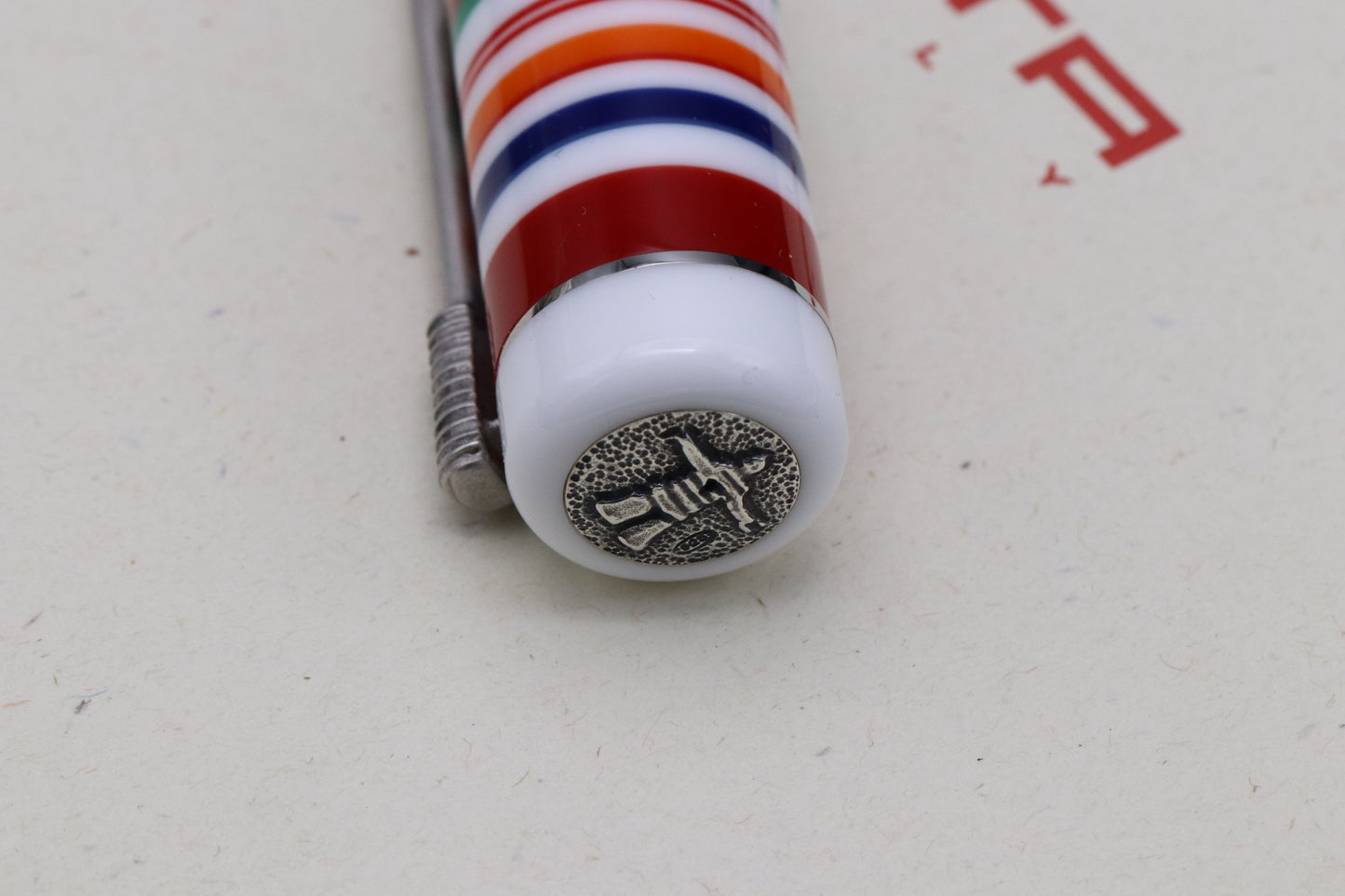 Delta Indigenous People Silver Inuit LE1576 Fountain Pen - UNUSED - Stub Nib