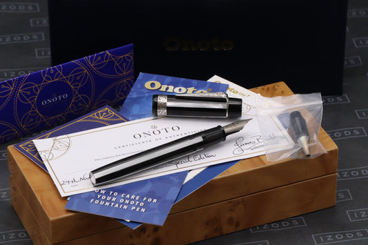 Onoto Hamlet Plunger Filler Fountain Pen with Rollerball Section - #8 Ti EF Nib