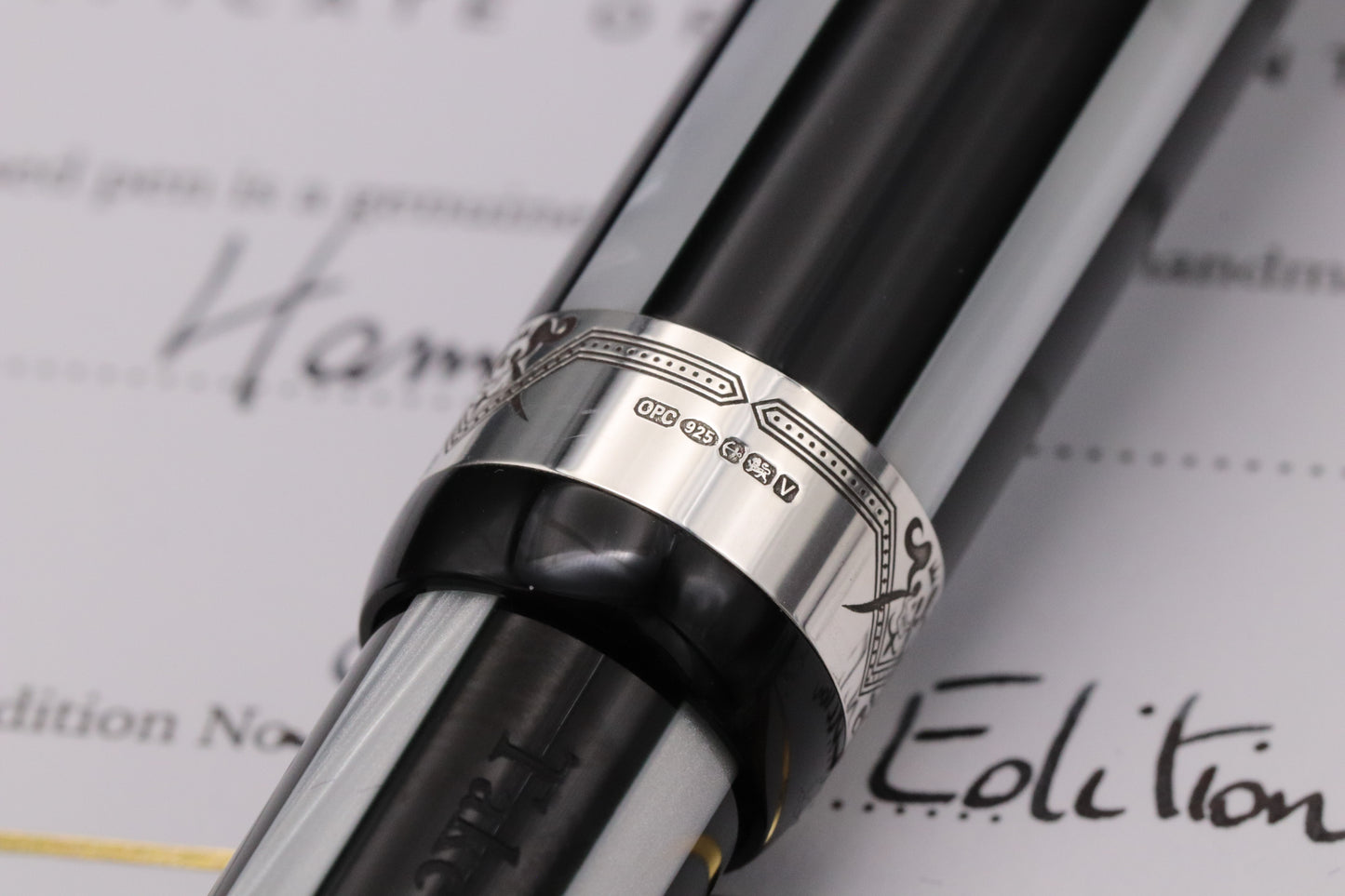 Onoto Hamlet Plunger Filler Fountain Pen with Rollerball Section - #8 Ti EF Nib