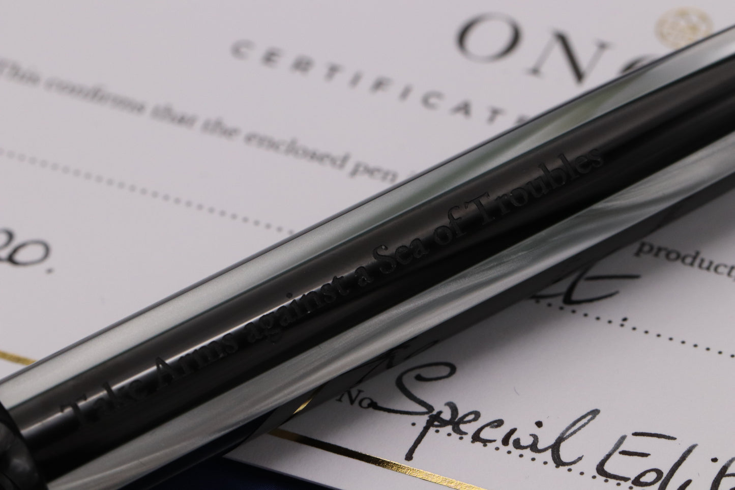 Onoto Hamlet Plunger Filler Fountain Pen with Rollerball Section - #8 Ti EF Nib