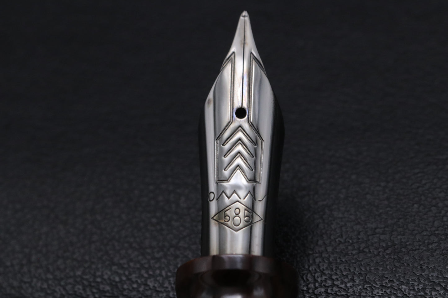 Omas Paragon Burlwood Celluloid Ruthenium Fountain Pen