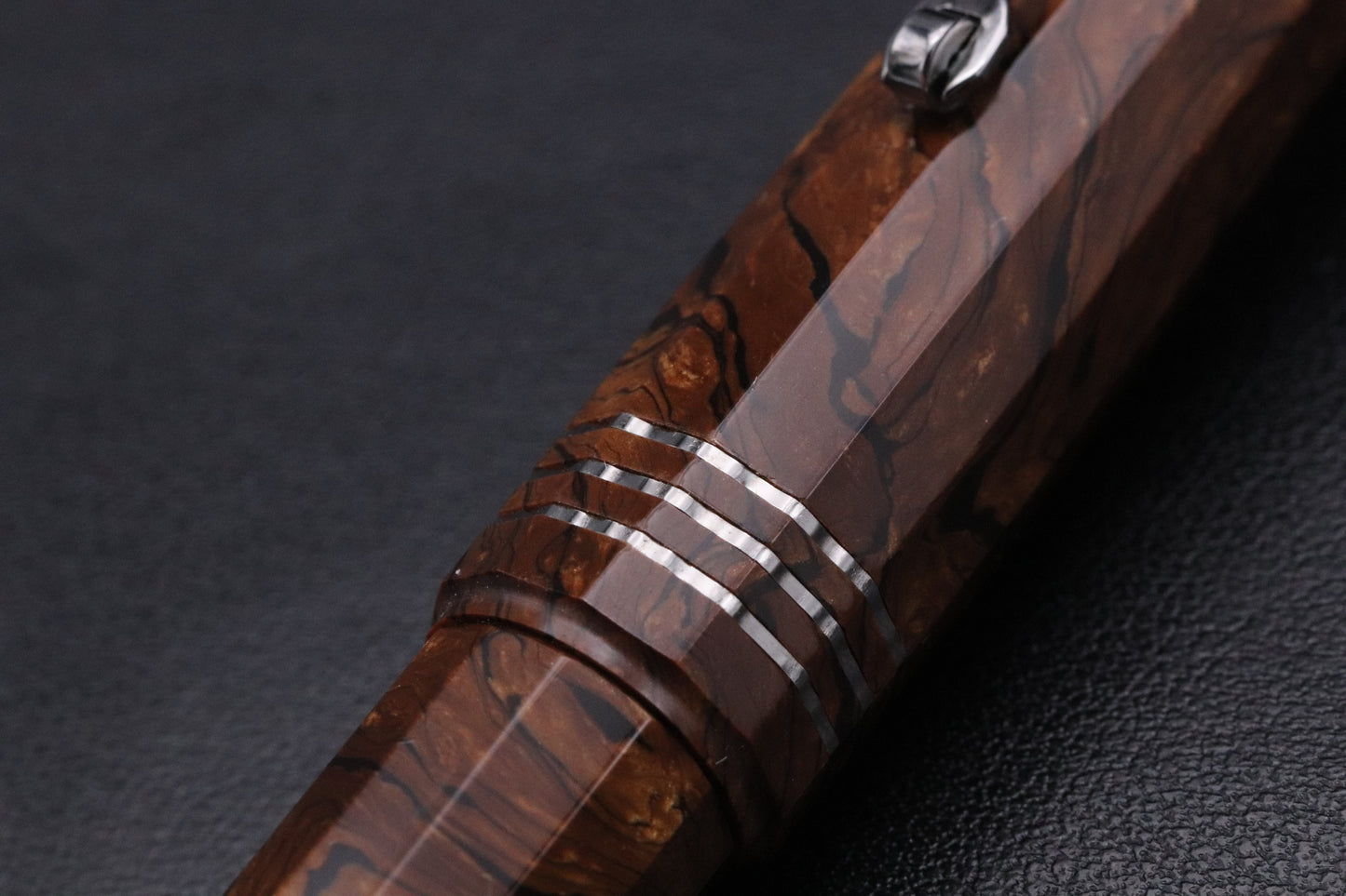 Omas Paragon Burlwood Celluloid Ruthenium Fountain Pen