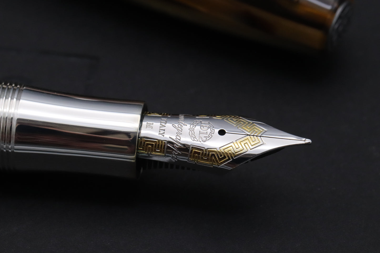 Montegrappa Extra 1930 Turtle Brown Celluloid Fountain Pen - Fully Serviced and Overhauled by Montegrappa 2025
