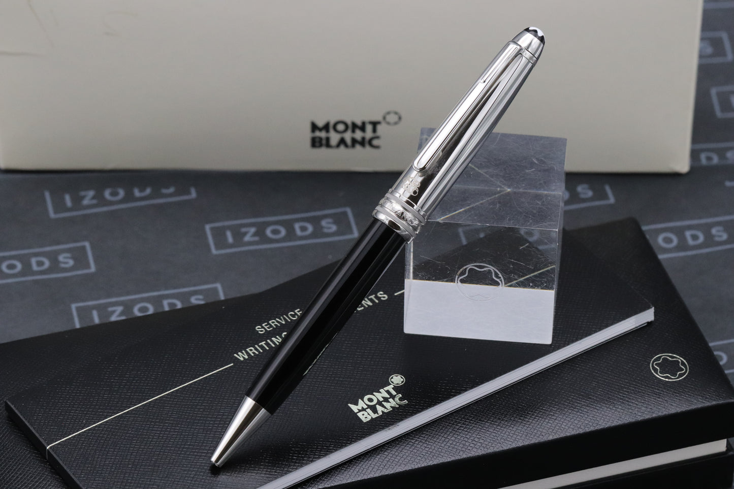 Montblanc Meisterstuck 164 Classique Steel Doue Ballpoint Pen - SJP Logo
