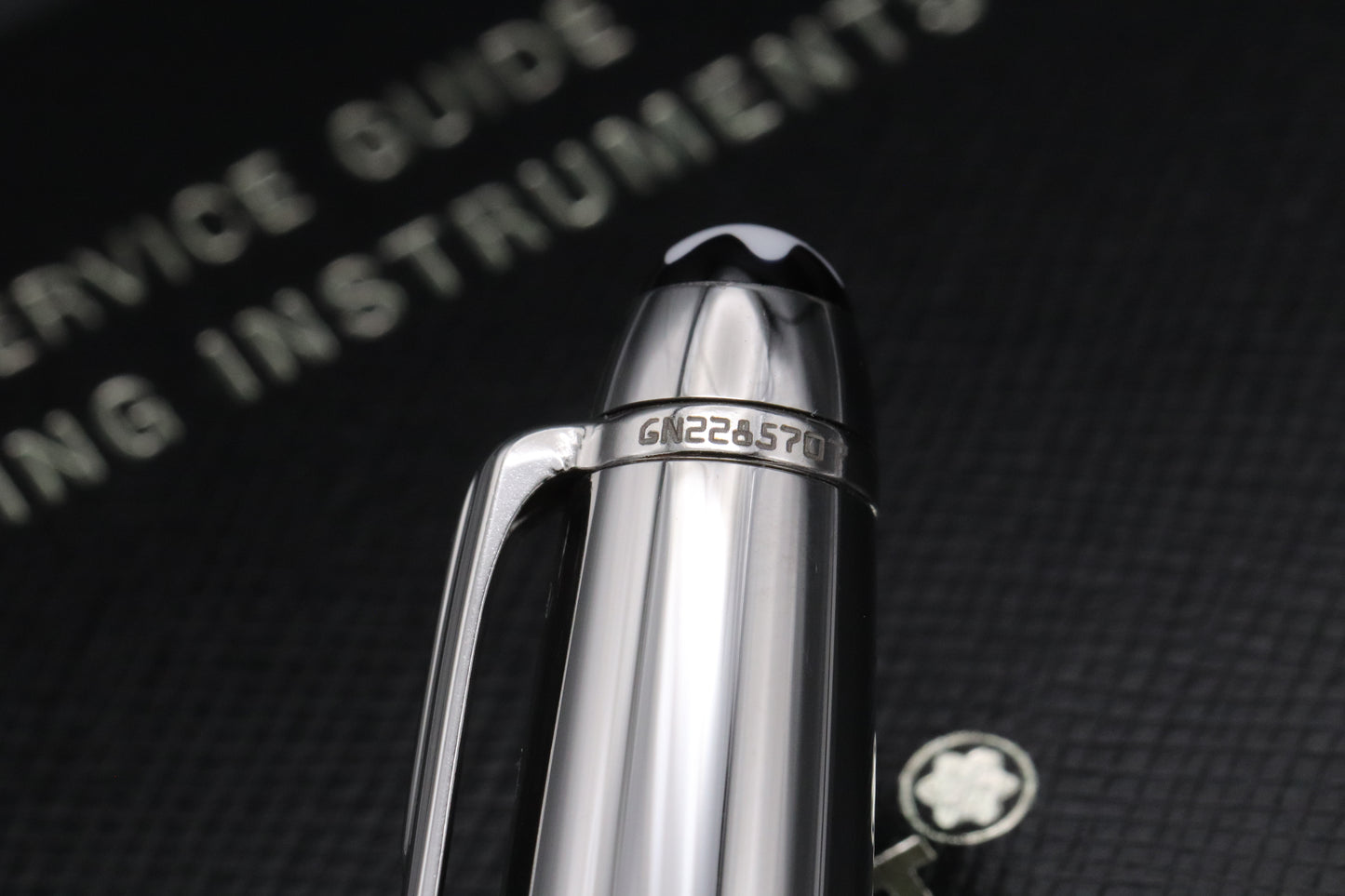 Montblanc Meisterstuck 164 Classique Steel Doue Ballpoint Pen - SJP Logo