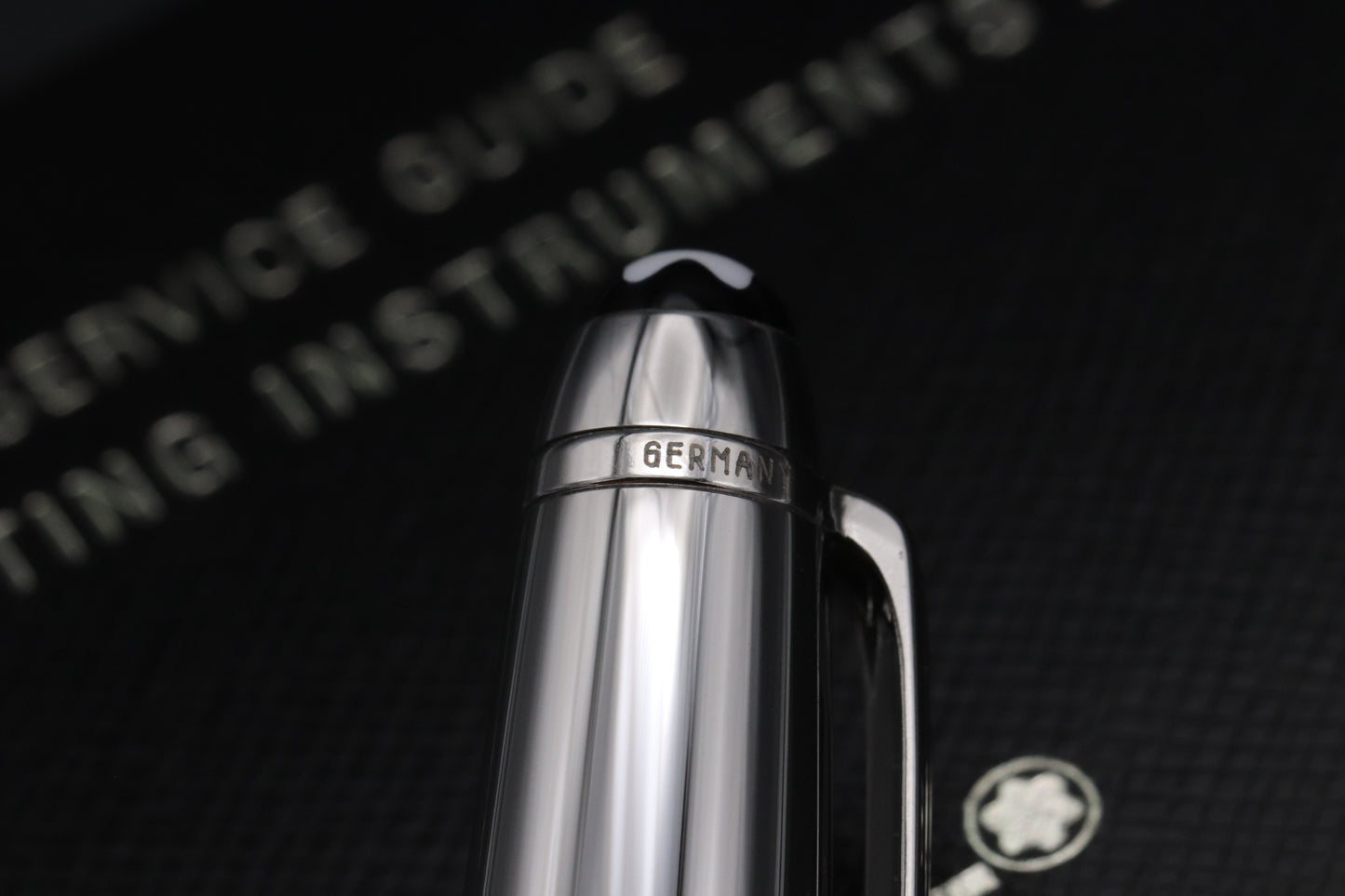 Montblanc Meisterstuck 164 Classique Steel Doue Ballpoint Pen - SJP Logo
