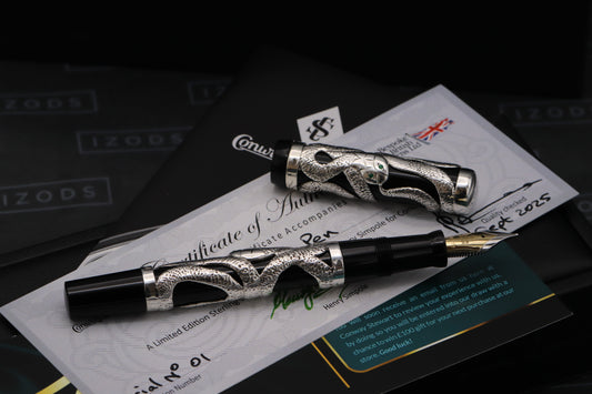 Conway Stewart The Snake Pen Henry Simpole Sterling Silver Emerald Fountain Pen