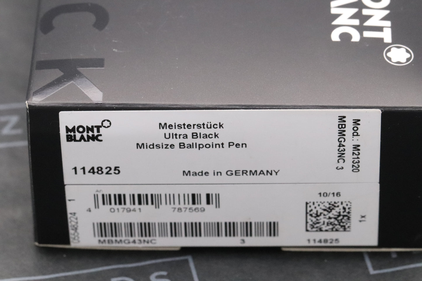 Montblanc Meisterstuck Midsize Ultra Black Ballpoint Pen - UNUSED