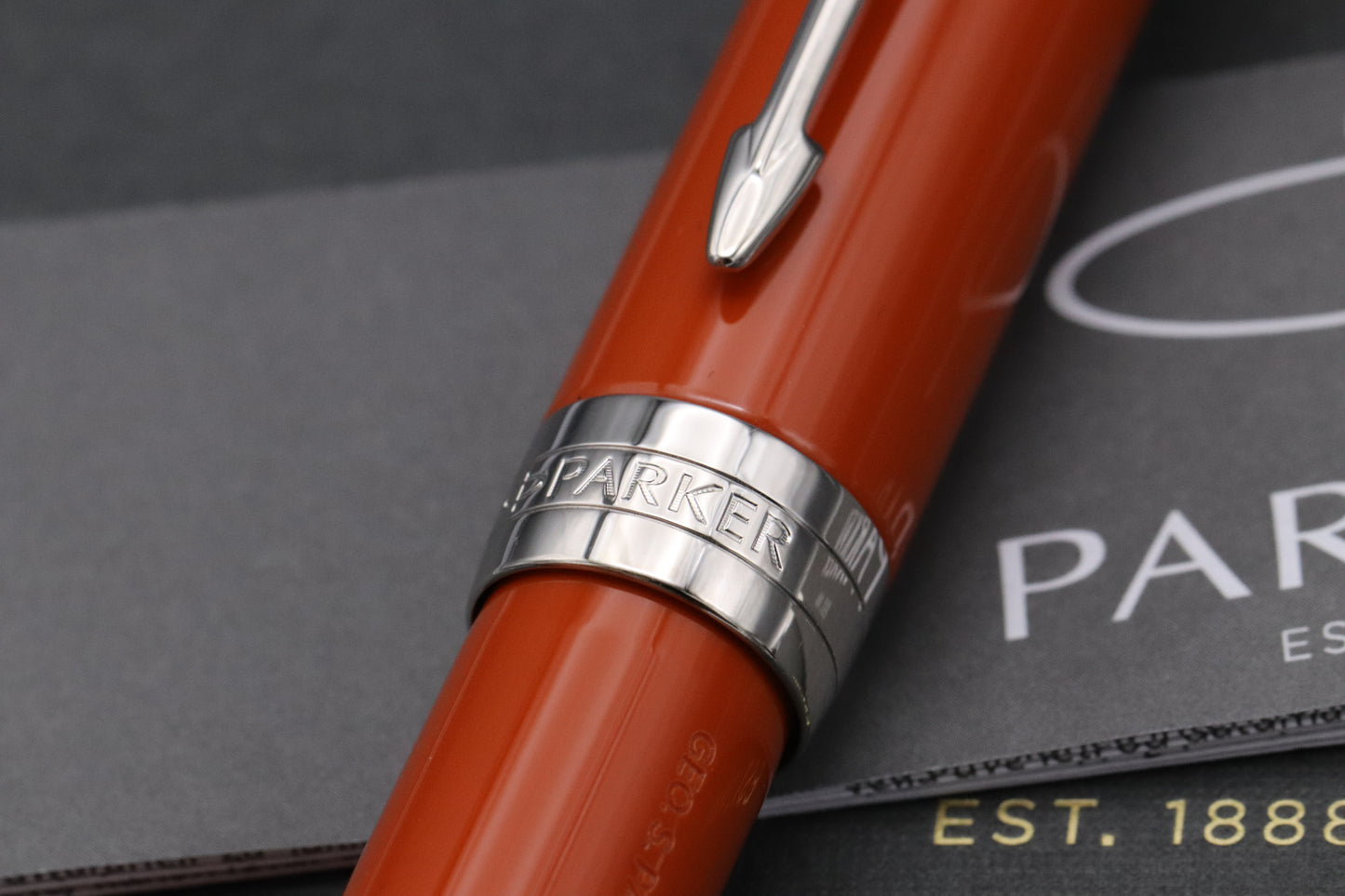 Parker Duofold Centennial Big Red Fountain Pen - NEVER INKED