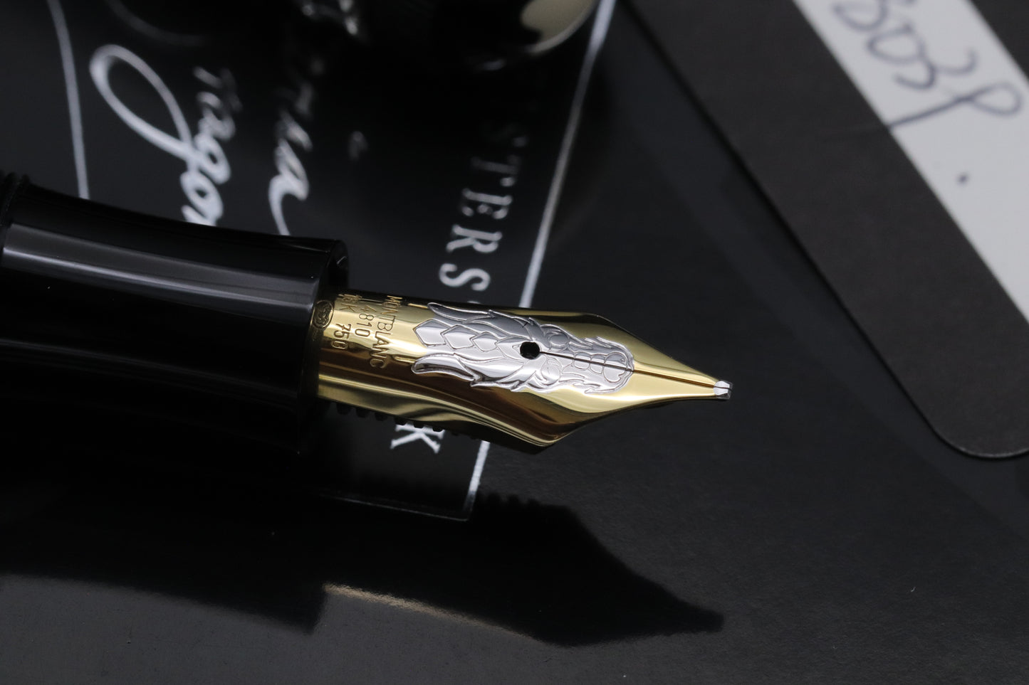 Montblanc Writers Edition Imperial Dragon Fountain Pen - DIPPED - Broad Nib
